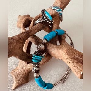 Turquoise and Silver Jewelry Set